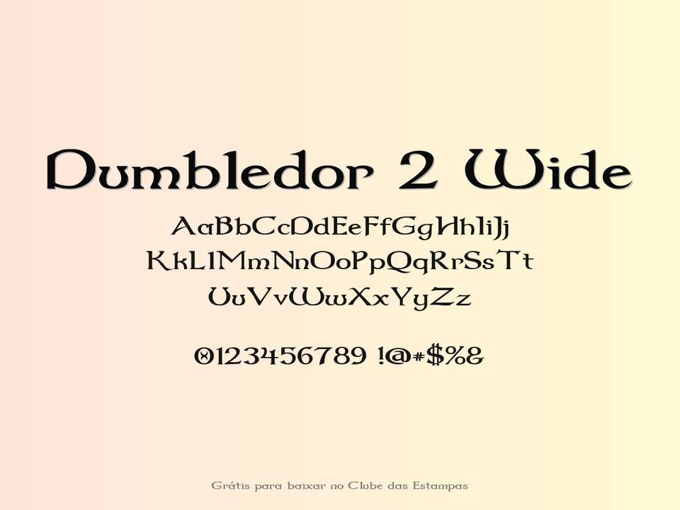 Fonte Dumbledor 2 Wide Grátis Para Baixar