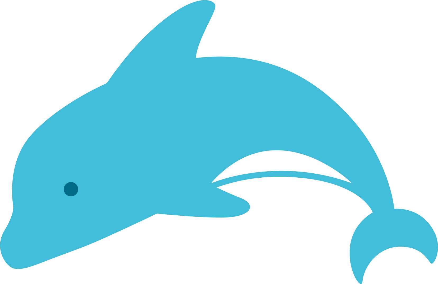 Golfinho Azul Estilizado Animais Png Grátis Para Baixar
