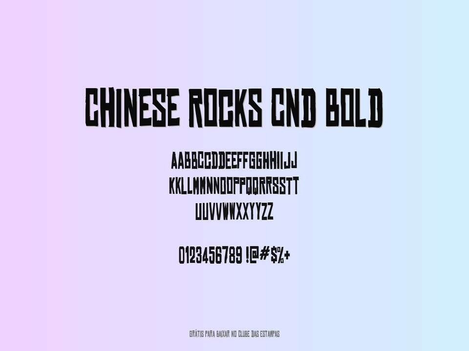Fonte Chinese Rocks Cnd Bold Grátis Para Baixar