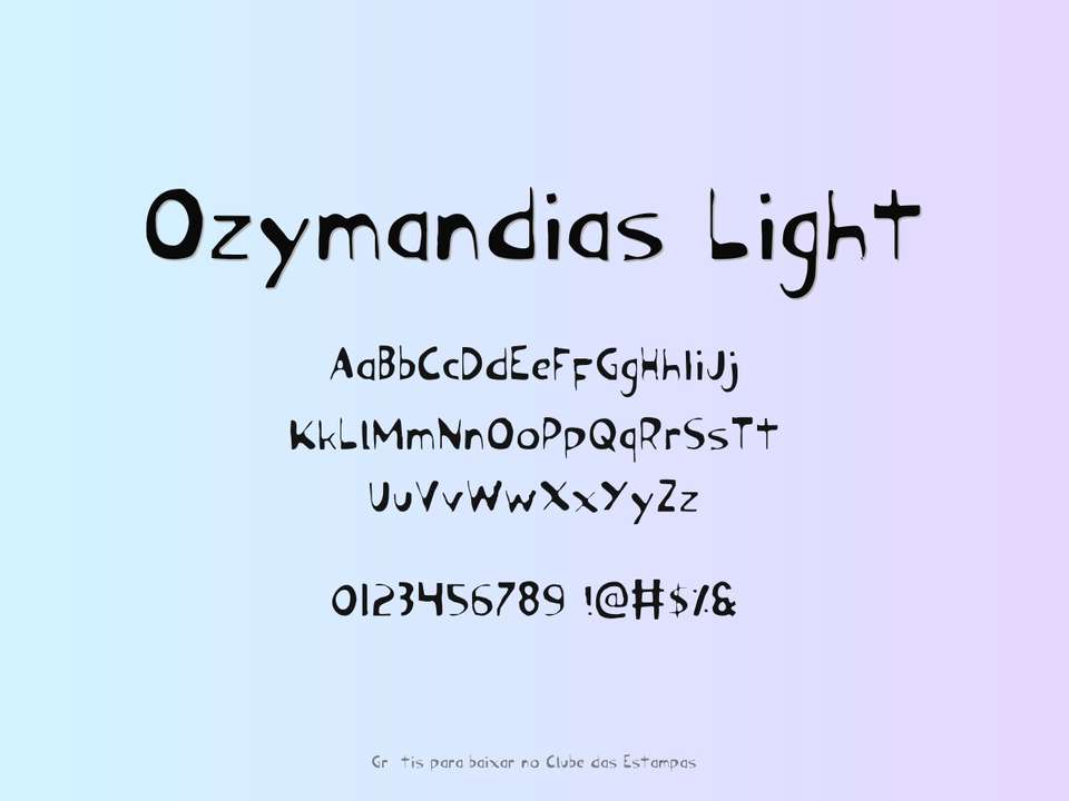 Fonte Ozymandias Light Grátis Para Baixar