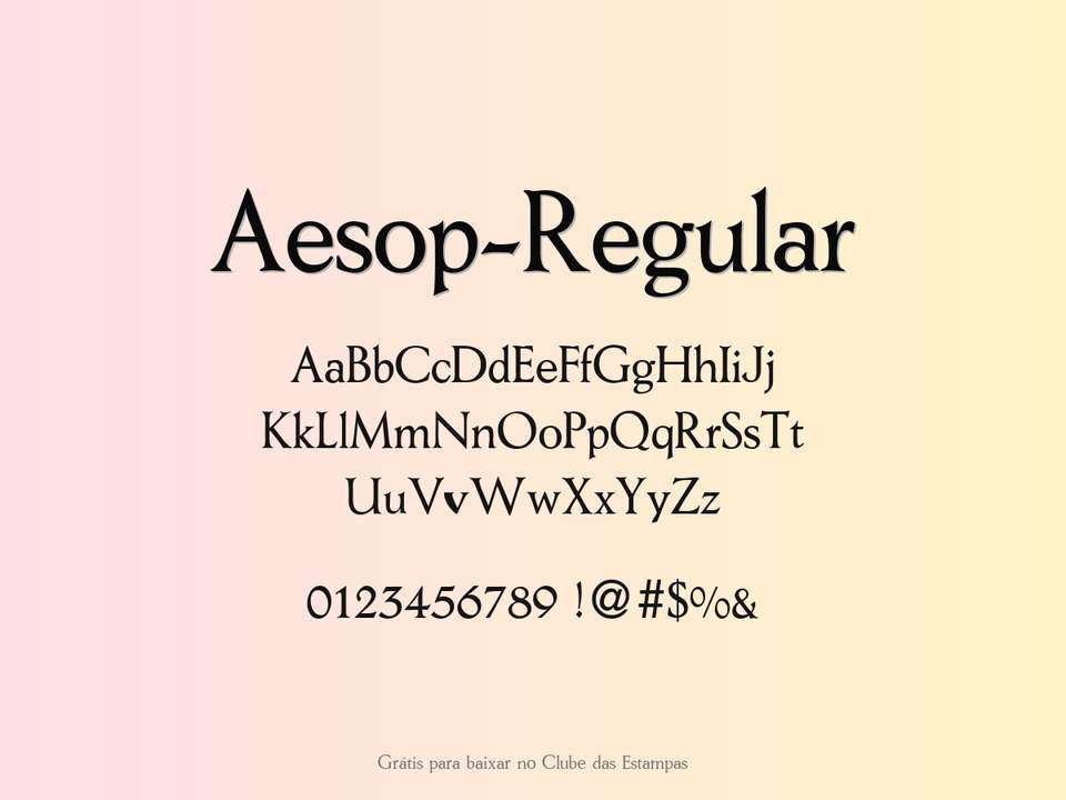 Fonte Aesop Regular Grátis Para Baixar