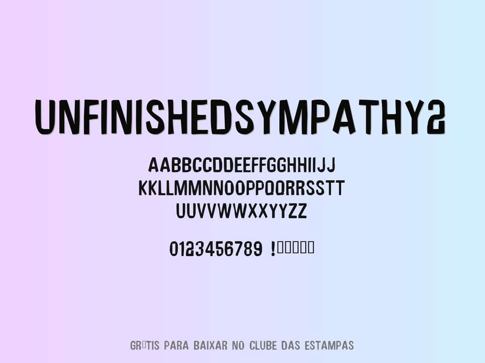 Fonte Unfinishedsympathy2 Grátis Para Baixar