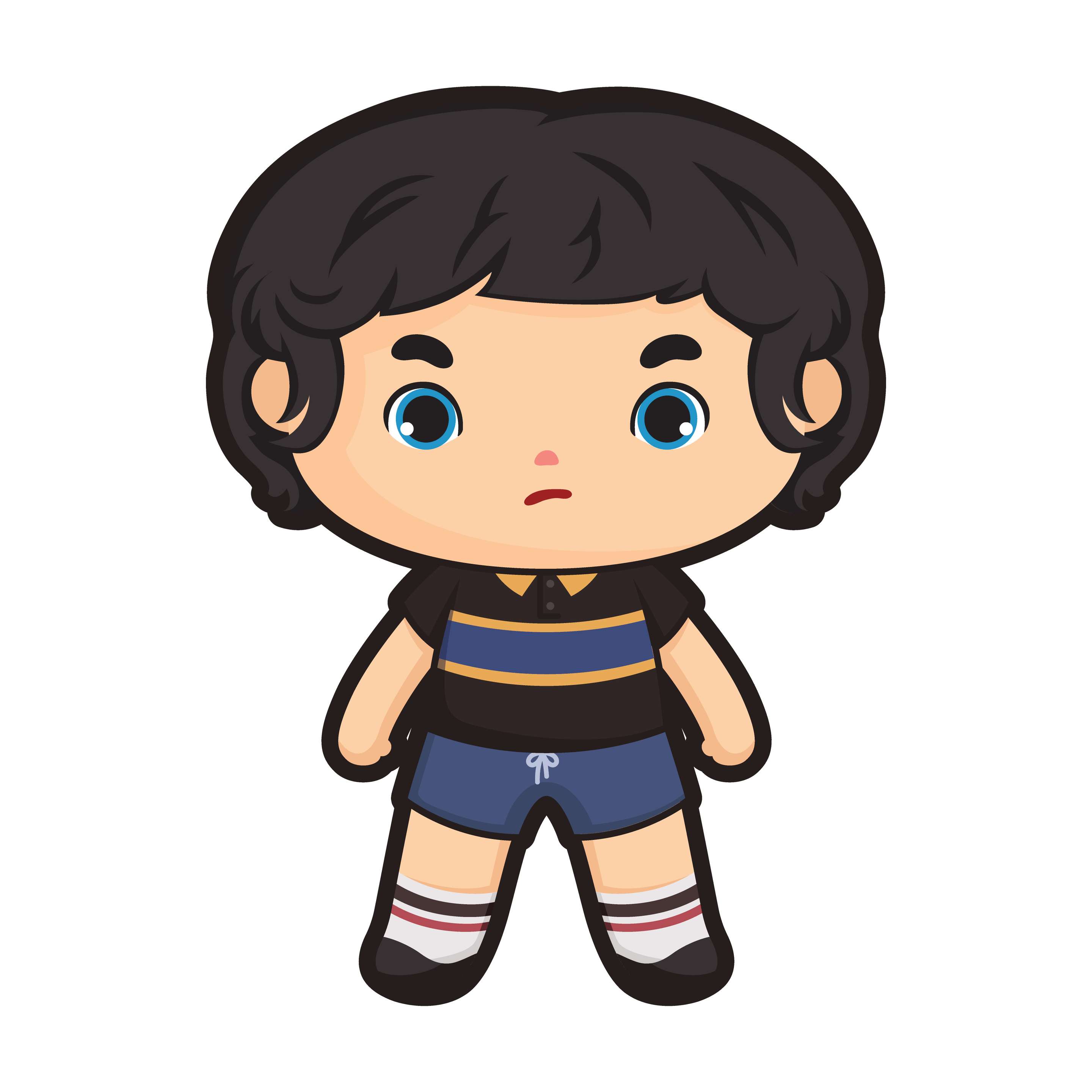 Garoto Em Estilo Cartoon Personagem Png Grátis Para Baixar