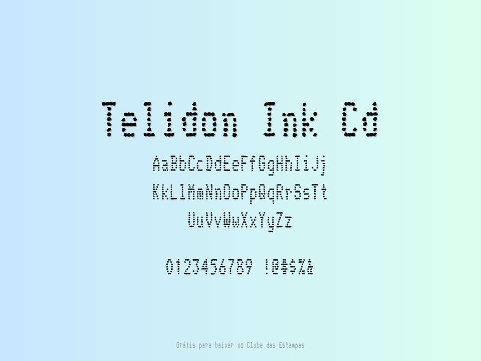 Fonte Telidon Ink Cd Grátis Para Baixar