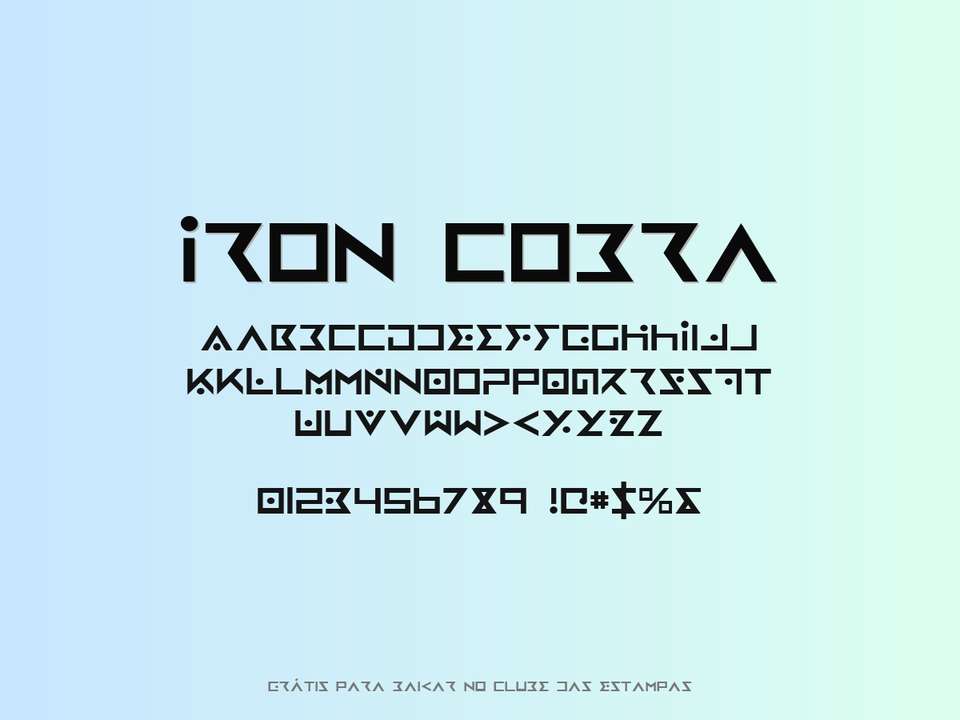 Fonte Iron Cobra Grátis Para Baixar