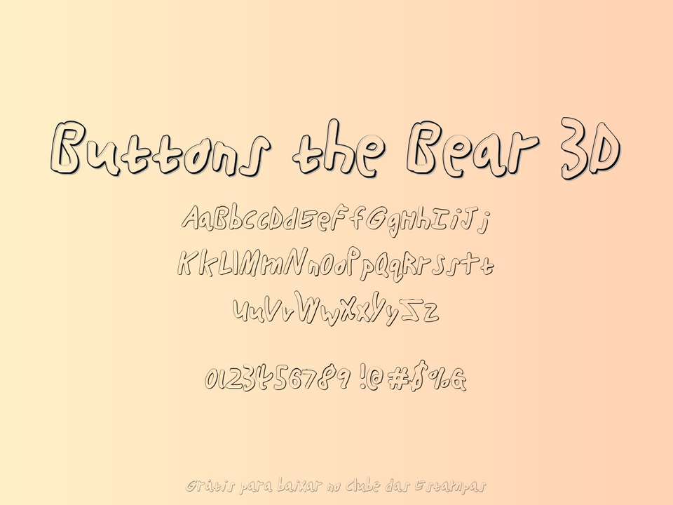 Fonte Buttons The Bear 3d Grátis Para Baixar