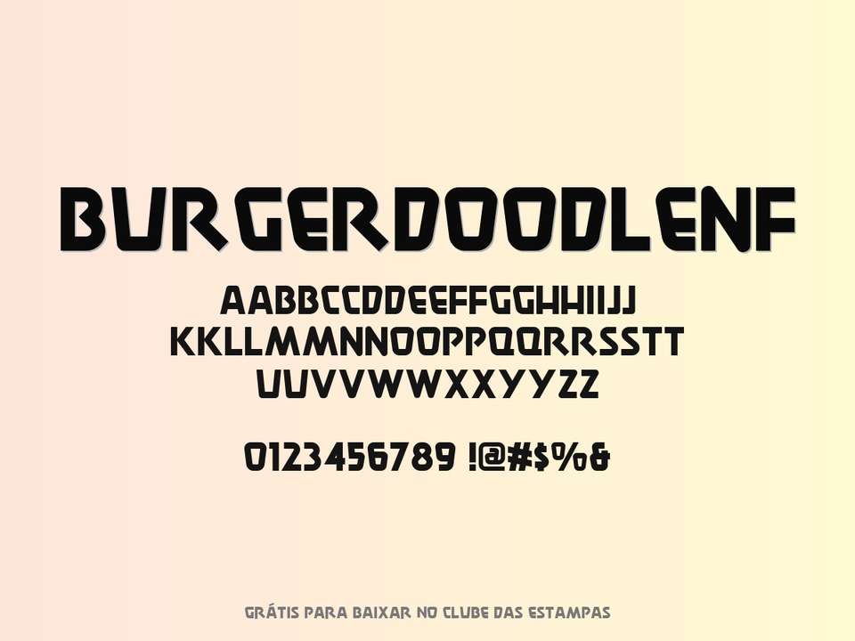 Fonte Burgerdoodlenf Grátis Para Baixar