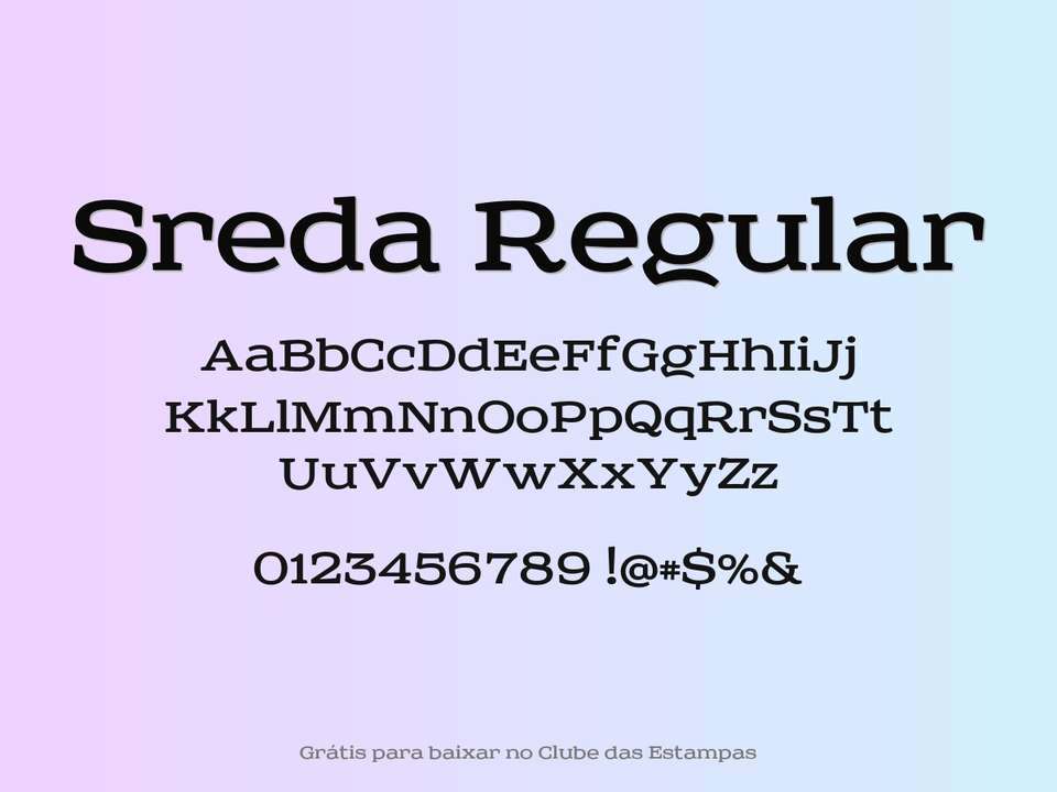 Fonte Sreda Regular Grátis Para Baixar