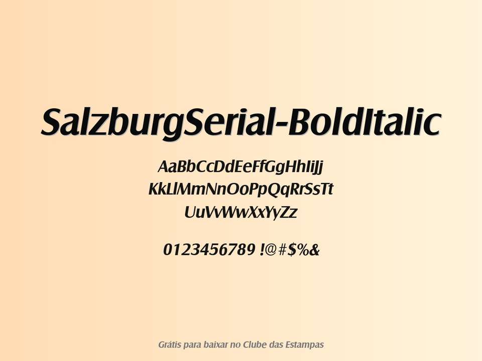 Fonte Salzburgserial Bolditalic Grátis Para Baixar