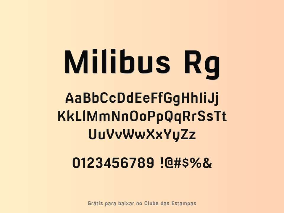 Fonte Milibus Rg Grátis Para Baixar