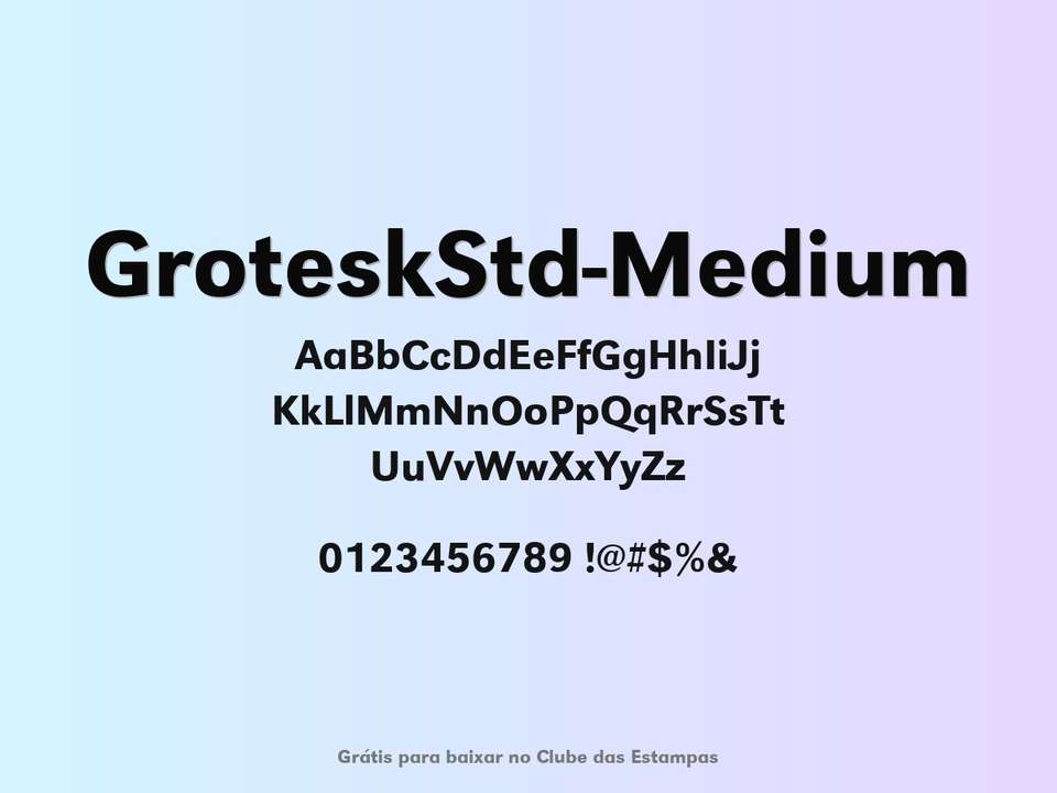 Fonte Groteskstd Medium Grátis Para Baixar