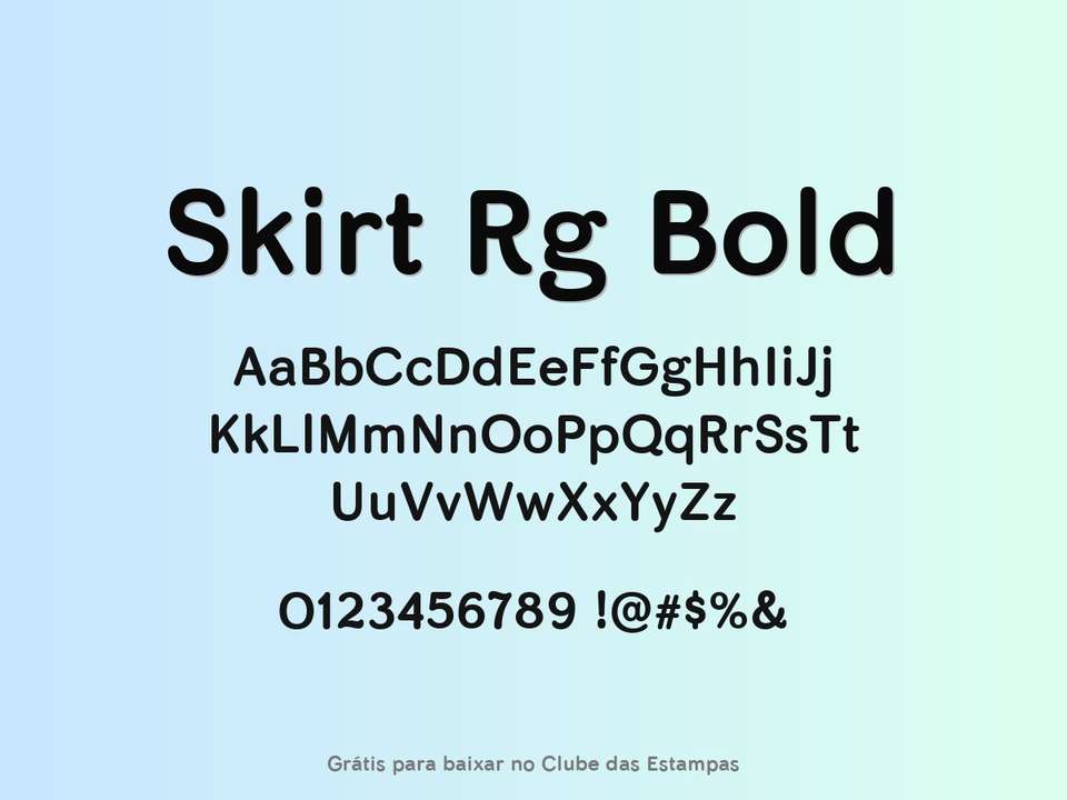 Fonte Skirt Rg Bold Grátis Para Baixar