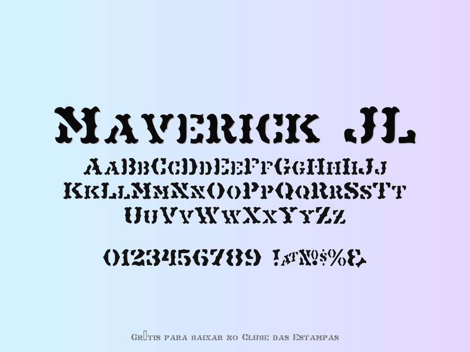 Fonte Maverick Jl Grátis Para Baixar