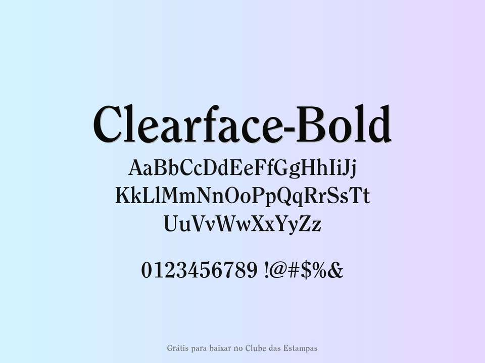 Fonte Clearface Bold Grátis Para Baixar