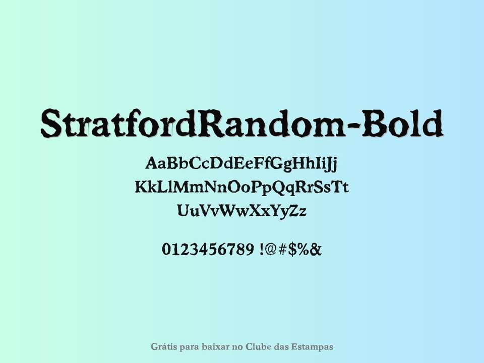 Fonte Stratfordrandom Bold Grátis Para Baixar