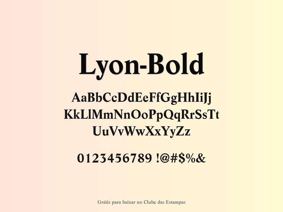 Fonte Lyon Bold Grátis Para Baixar