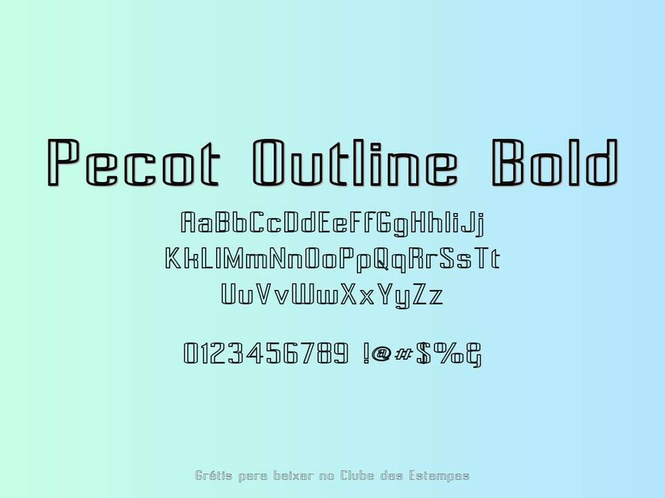 Fonte Pecot Outline Bold Grátis Para Baixar