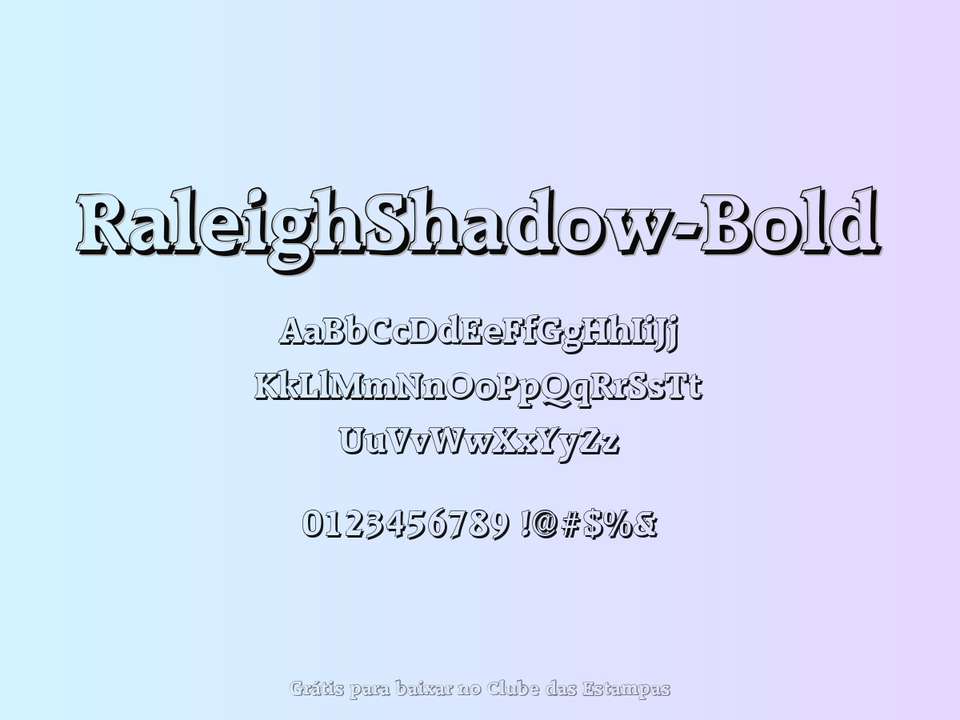 Fonte Raleighshadow Bold Grátis Para Baixar