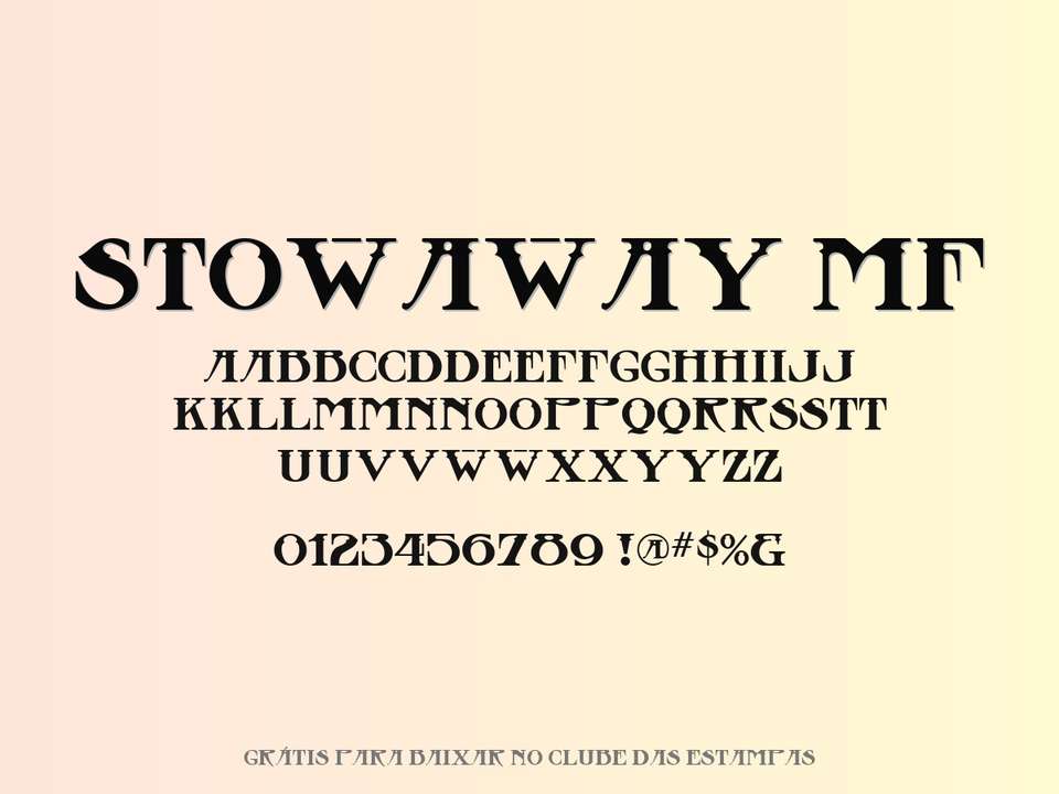 Fonte Stowaway Mf Grátis Para Baixar