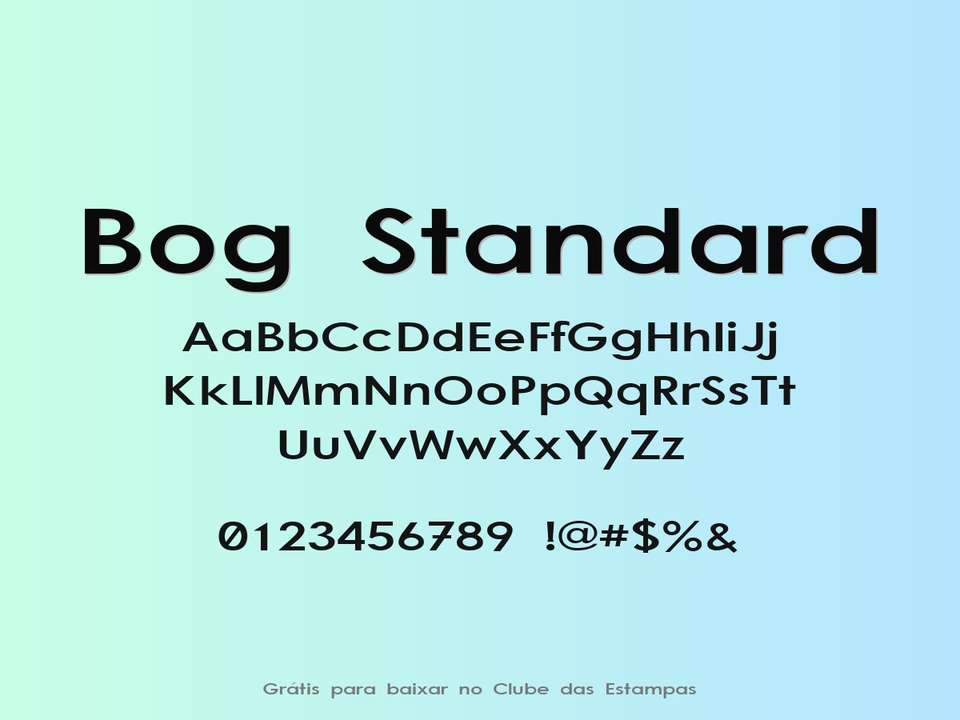 Fonte Bog Standard Grátis Para Baixar
