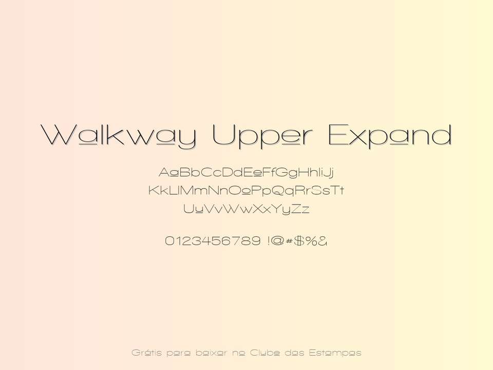 Fonte Walkway Upper Expand Grátis Para Baixar