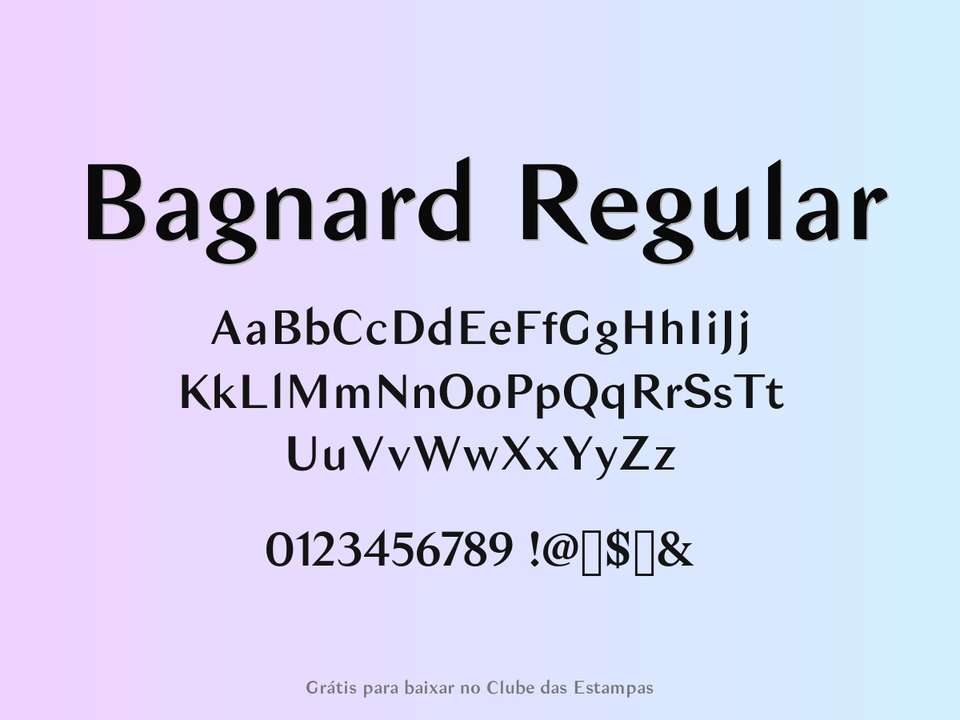 Fonte Bagnard Regular Grátis Para Baixar