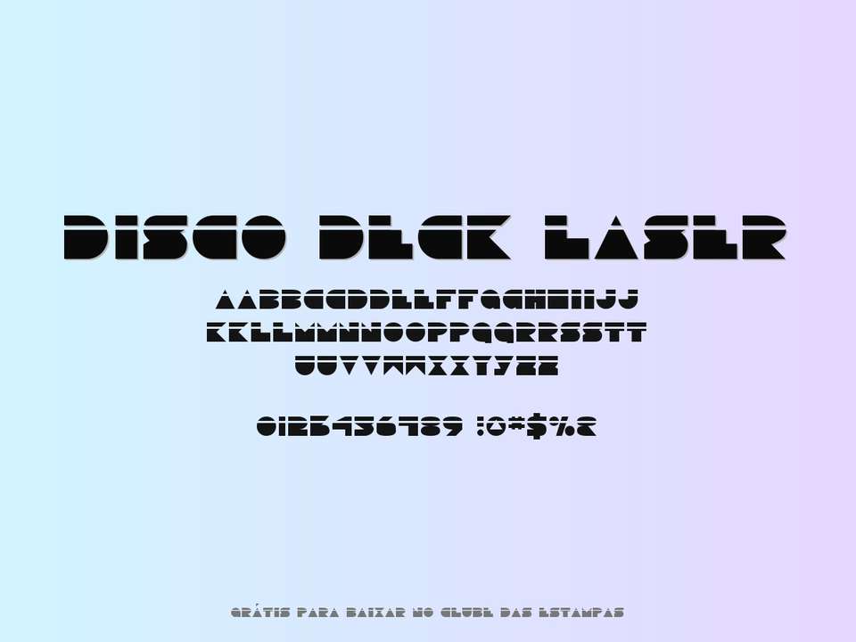 Fonte Disco Deck Laser Grátis Para Baixar
