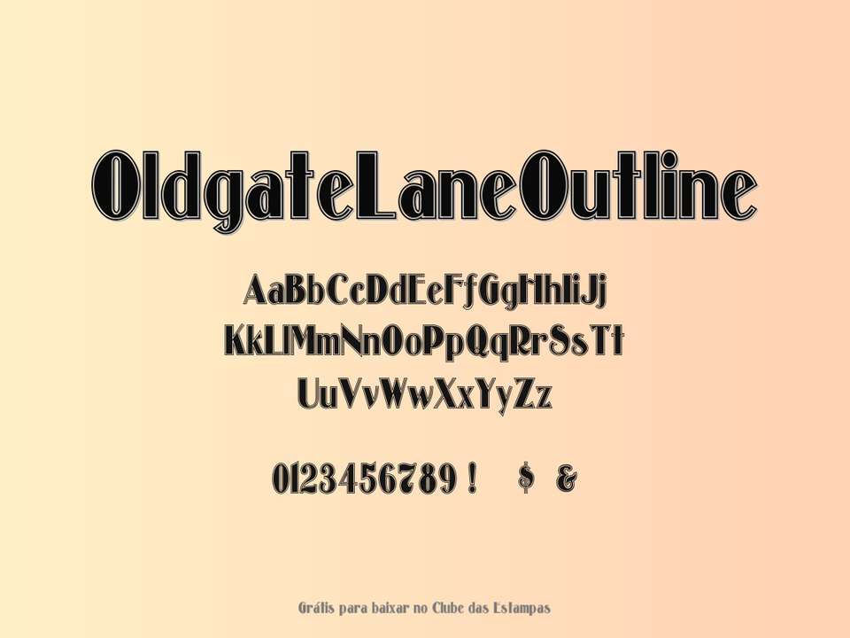 Fonte Oldgatelaneoutline Grátis Para Baixar