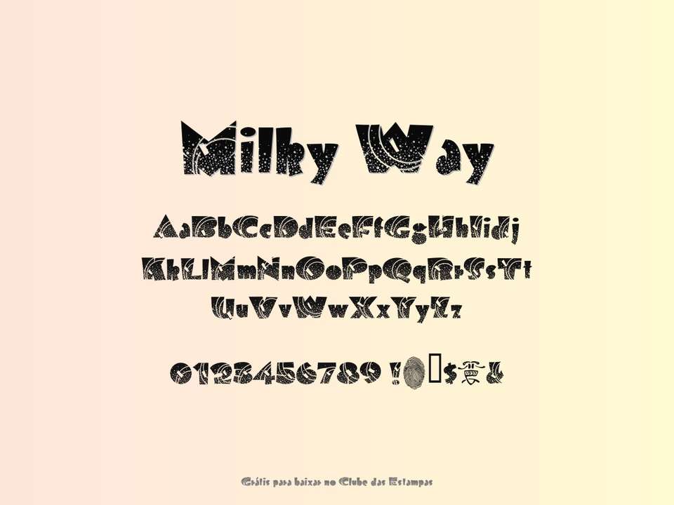 Fonte Milky Way Grátis Para Baixar