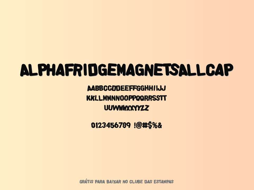 Fonte Alphafridgemagnetsallcap Grátis Para Baixar