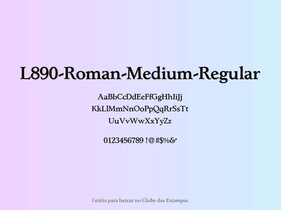 Fonte L890 Roman Medium Regular Grátis Para Baixar