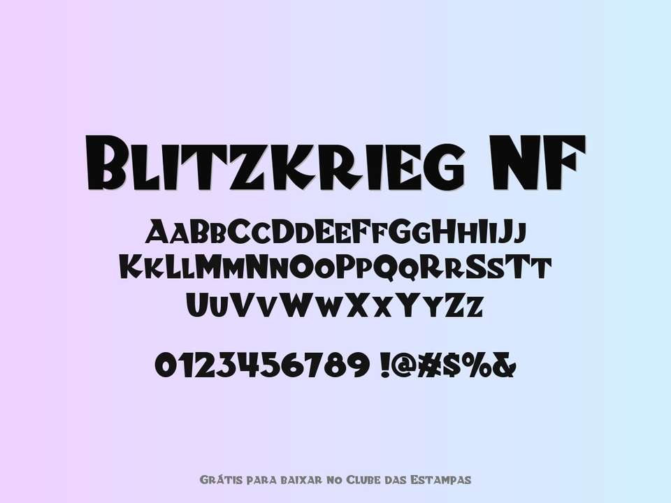 Fonte Blitzkrieg Nf Grátis Para Baixar