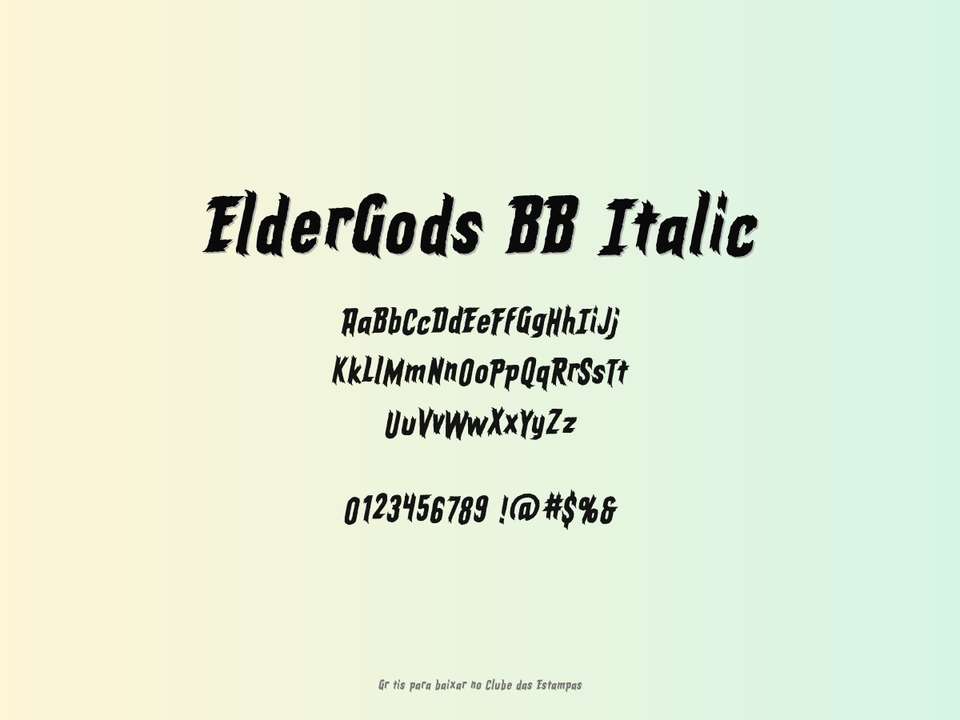 Fonte Eldergods Bb Italic Grátis Para Baixar