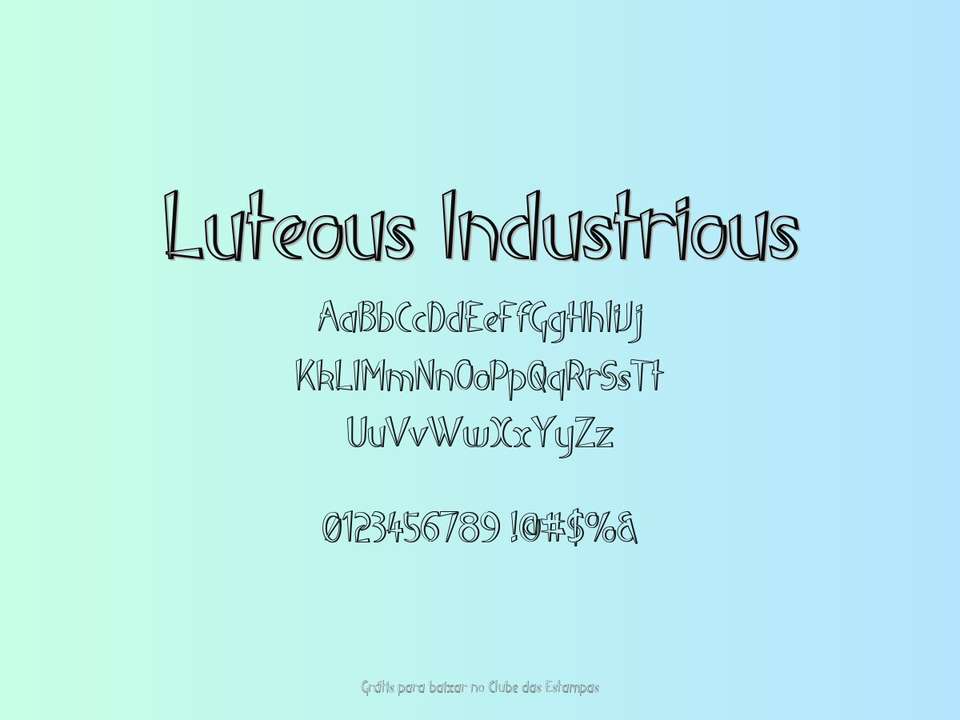 Fonte Luteous Industrious Grátis Para Baixar