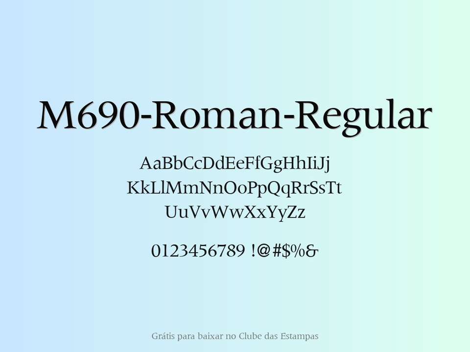 Fonte M690 Roman Regular Grátis Para Baixar