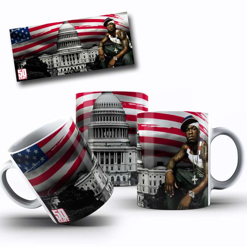 Arte Para Caneca 50 Cent Americano 8