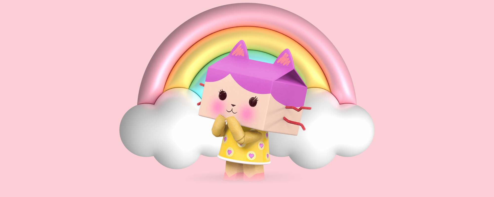Personagem Kawaii Sob Arco Íris E Nuvens Desenho Animado Png Arte Para Caneca Grátis Pra Baixar