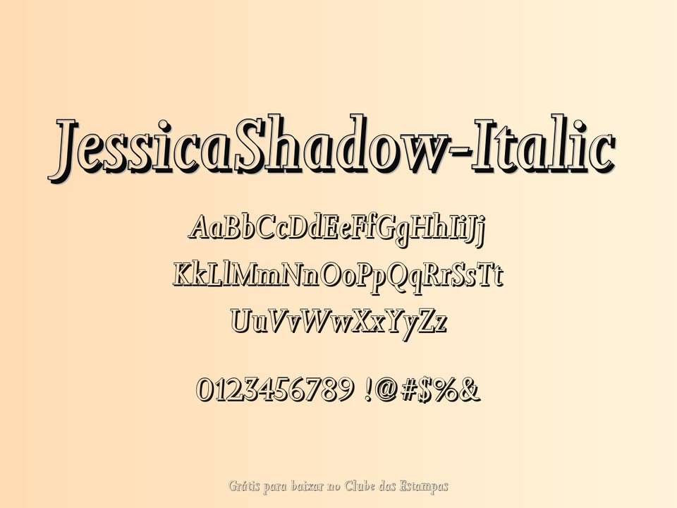 Fonte Jessicashadow Italic Grátis Para Baixar