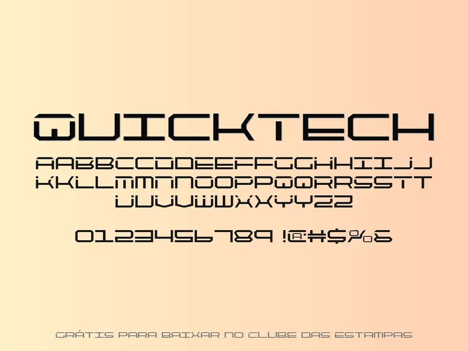 Fonte Quicktech Grátis Para Baixar