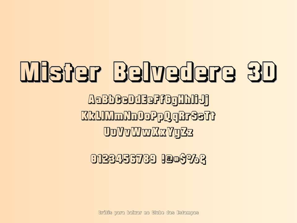 Fonte Mister Belvedere 3d Grátis Para Baixar