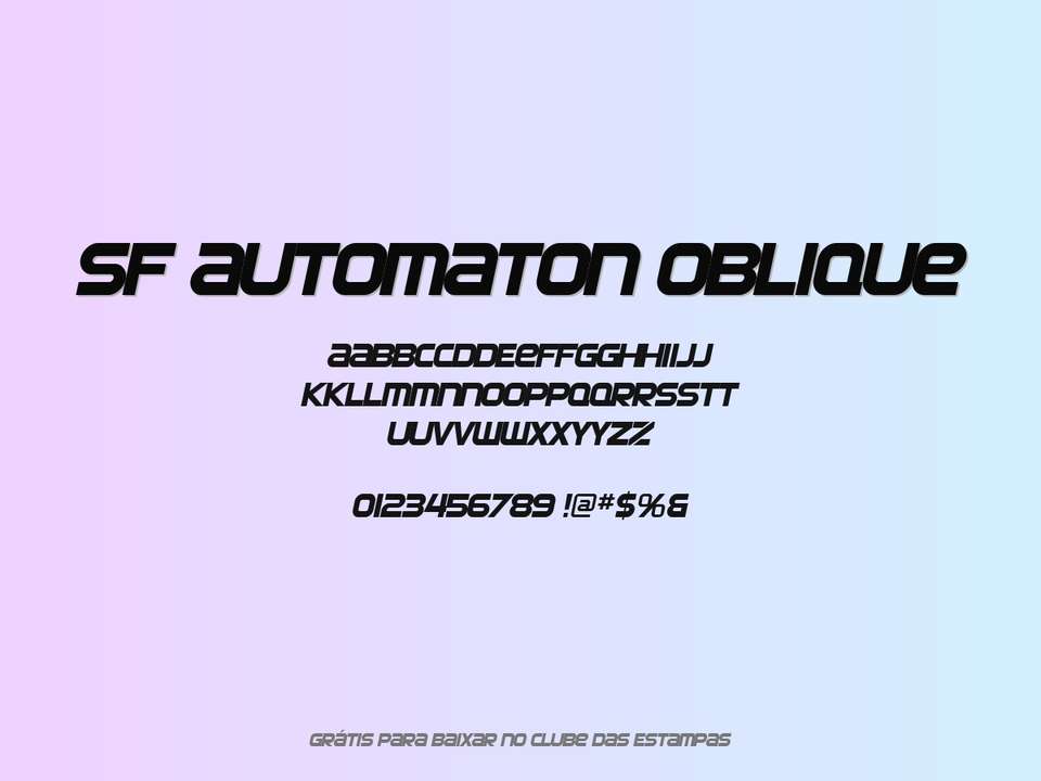 Fonte Sf Automaton Oblique Grátis Para Baixar