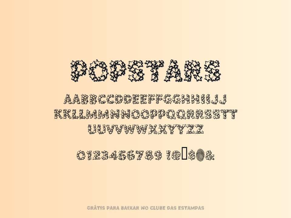 Fonte Popstars Grátis Para Baixar
