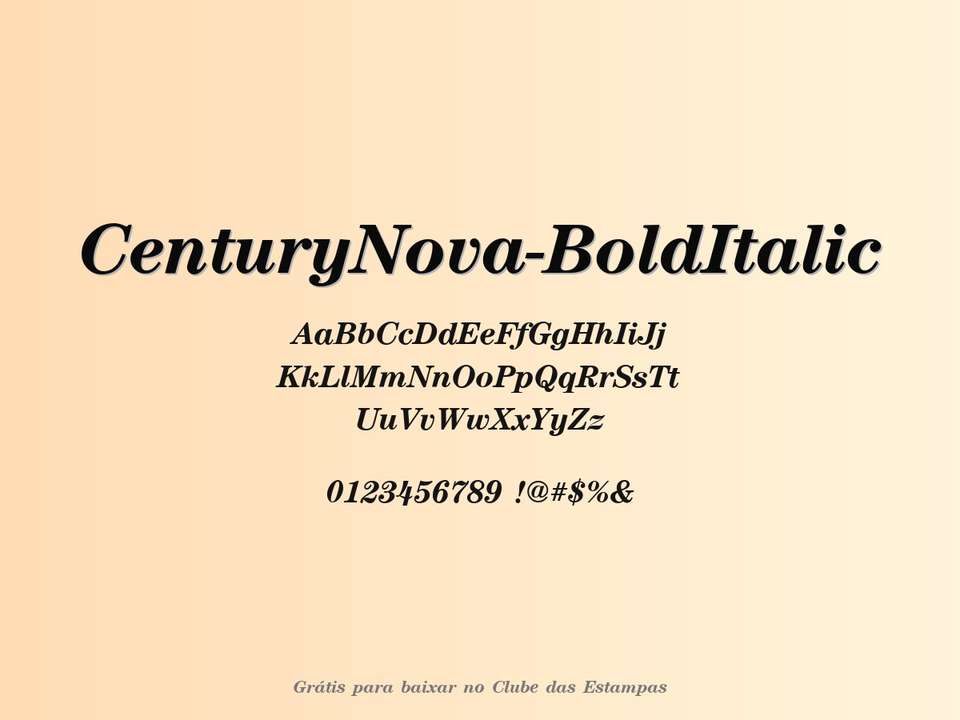 Fonte Centurynova Bolditalic Grátis Para Baixar