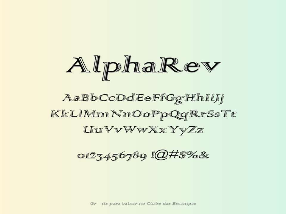 Fonte Alpharev Grátis Para Baixar