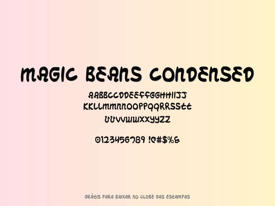 Fonte Magic Beans Condensed Grátis Para Baixar