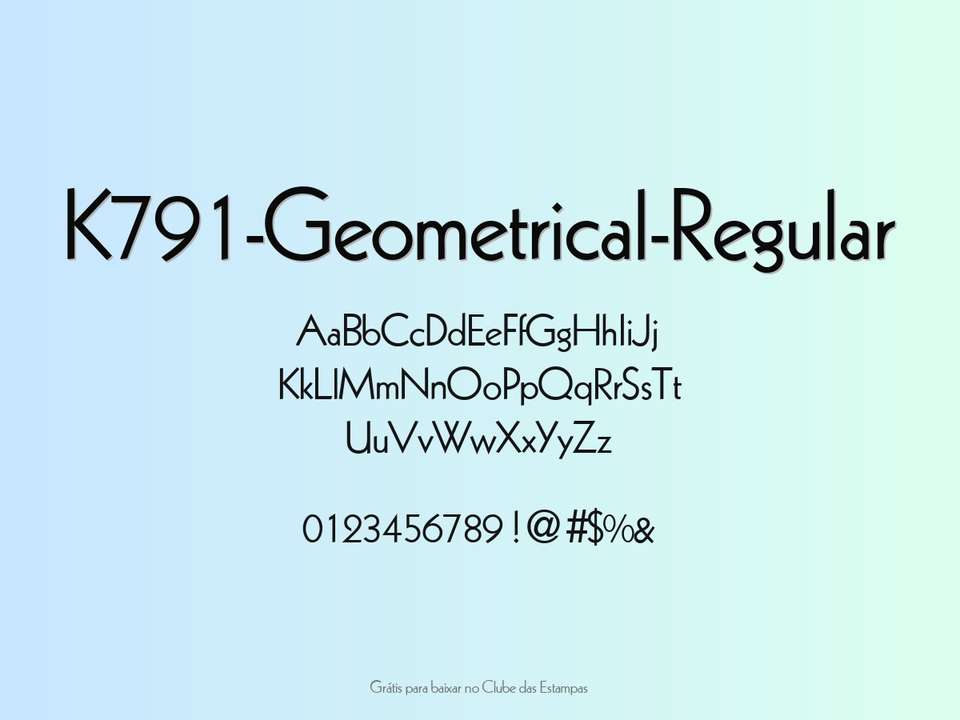 Fonte K791 Geometrical Regular Grátis Para Baixar