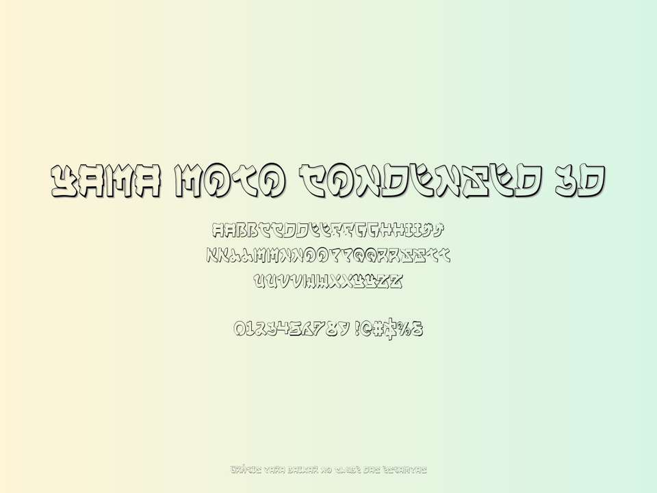 Fonte Yama Moto Condensed 3d Grátis Para Baixar