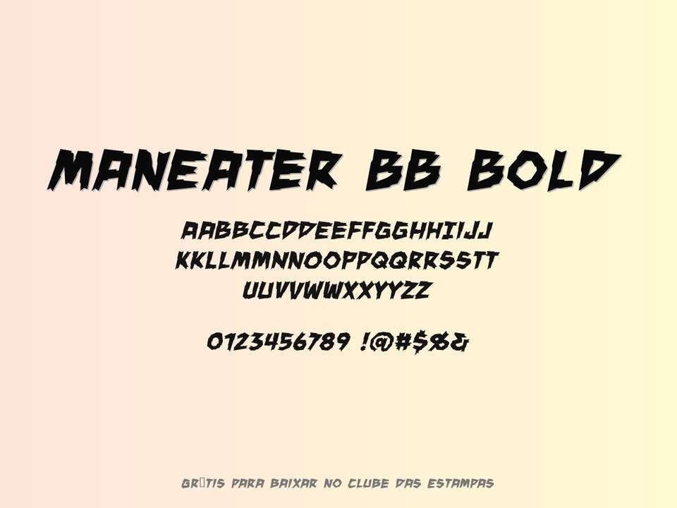 Fonte Maneater Bb Bold Grátis Para Baixar