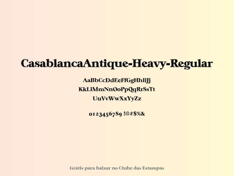 Fonte Casablancaantique Heavy Regular Grátis Para Baixar