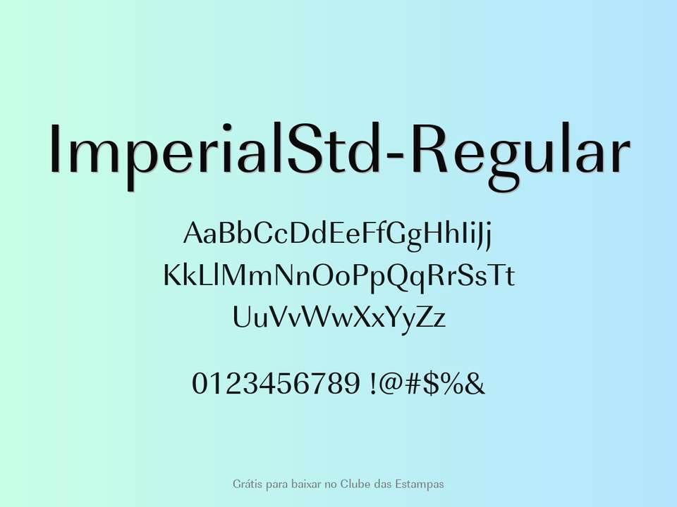 Fonte Imperialstd Regular Grátis Para Baixar